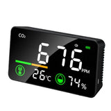 TOMO-2 Carbon Dioxide Concentration Monitor Home Air Quality Tester Black
