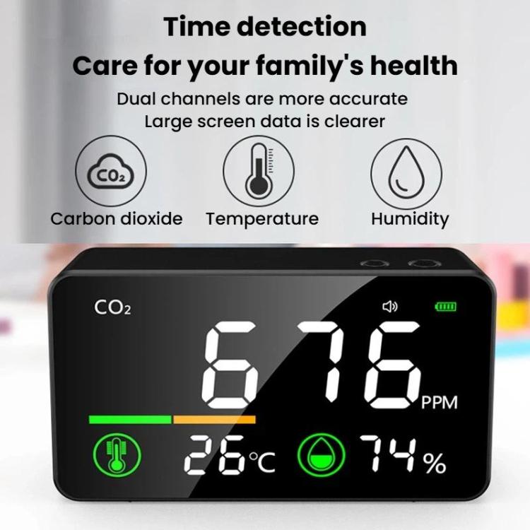 TOMO-2 Carbon Dioxide Concentration Monitor Home Air Quality Tester
