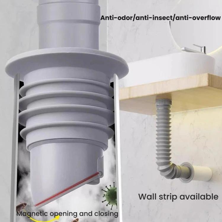 Pipe Universal Silicone Seal Ring Bathroom Kitchen Sewer One Way Check Valve, 35-40mm, 45-50mm, 60-65mm, 70-75mm