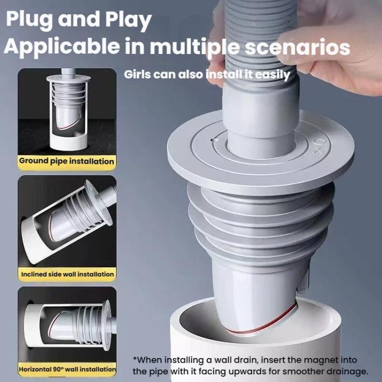 Pipe Universal Silicone Seal Ring Bathroom Kitchen Sewer One Way Check Valve, 35-40mm, 45-50mm, 60-65mm, 70-75mm