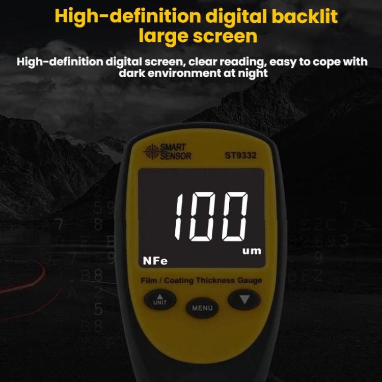SMART SENSOR Automotive Iron And Aluminum Paint Coating Thickness Gauge