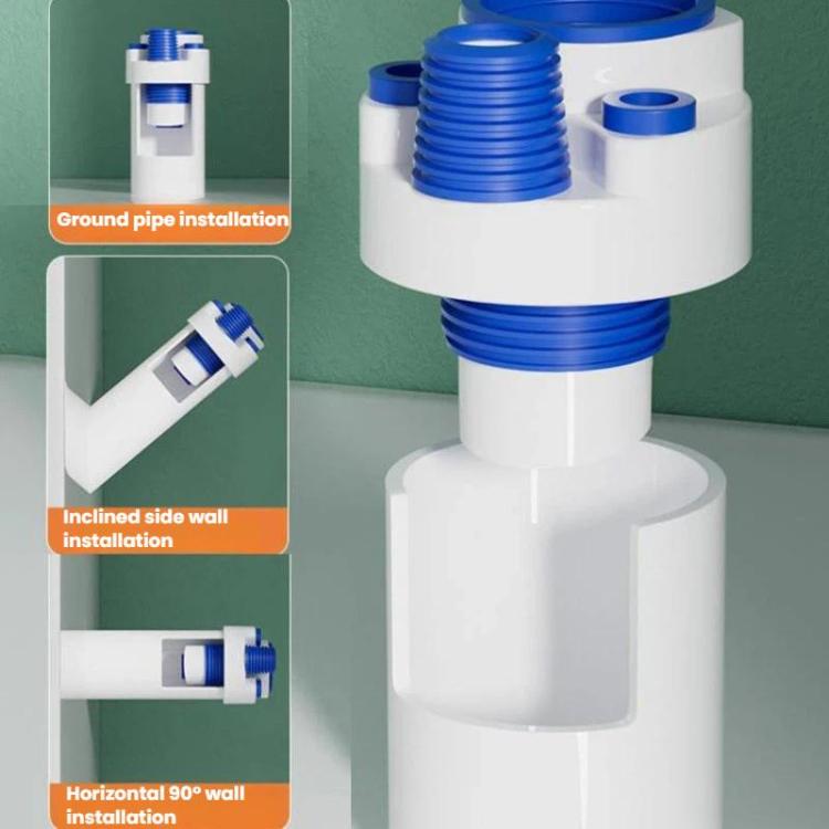 50/63/75mm PVC Pipe Universal Anti-Odor Seal Plug Kitchen Multi-Functional Drain Diverter