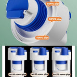 50/63/75mm PVC Pipe Universal Anti-Odor Seal Plug Kitchen Multi-Functional Drain Diverter