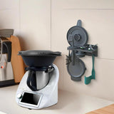 Wall-Mounted Rack for Thermomix TM31/TM5/TM6 Accessory Organizer Space-Saving Storage Shelf with Hooks