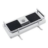 Shower Rod Shelf Elevated Shower Tray Multifunctional Bathroom Storage Rack, Circular Hole White, Square Hole White, Circular Hole Black, Square Hole Black