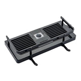 Shower Rod Shelf Elevated Shower Tray Multifunctional Bathroom Storage Rack, Circular Hole White, Square Hole White, Circular Hole Black, Square Hole Black