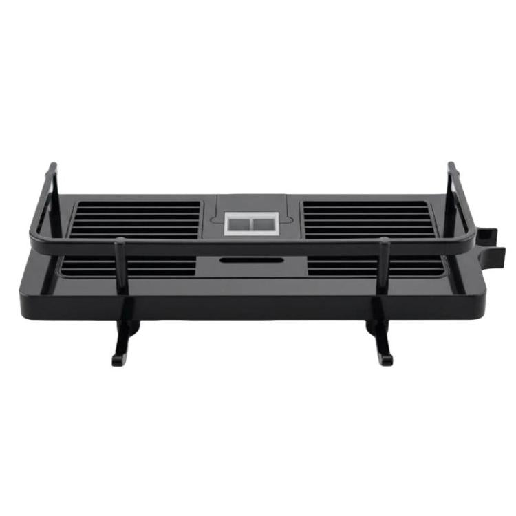 Shower Rod Shelf Elevated Shower Tray Multifunctional Bathroom Storage Rack, Circular Hole White, Square Hole White, Circular Hole Black, Square Hole Black