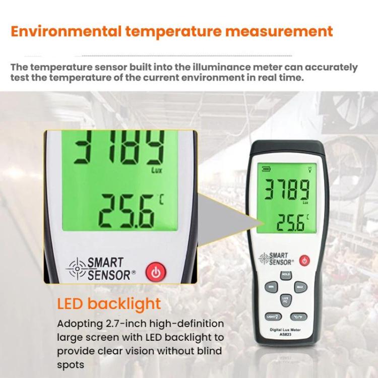 SMART SENSOR Split-Type Digital Luminance Meter
