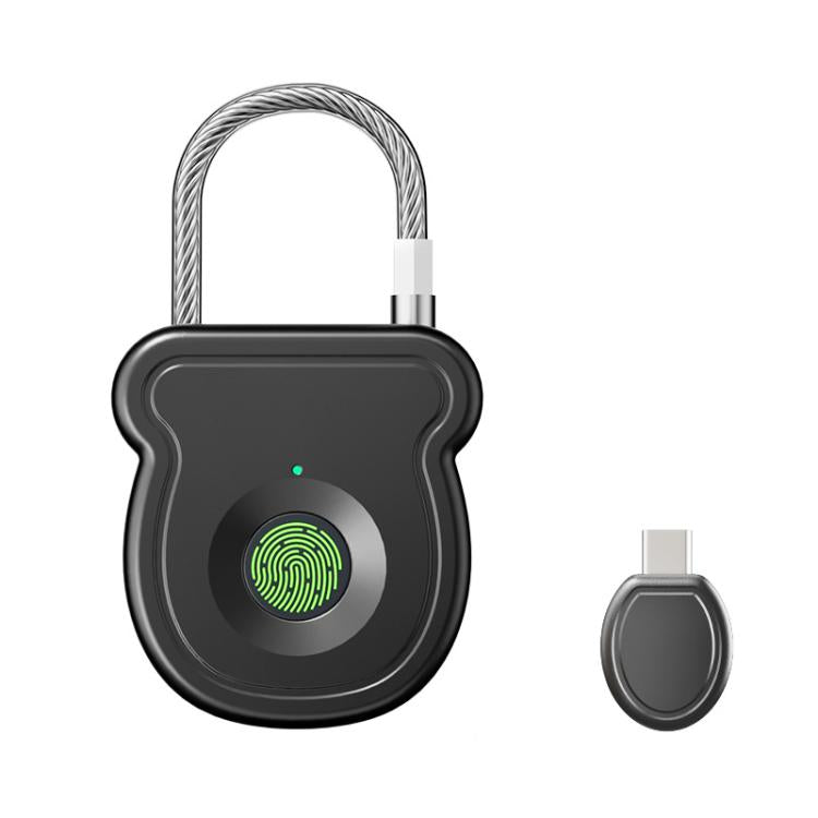 Smart Fingerprint Padlock with Electronic Keys & USB-C Charging for Luggage, Home, Gym Lockers