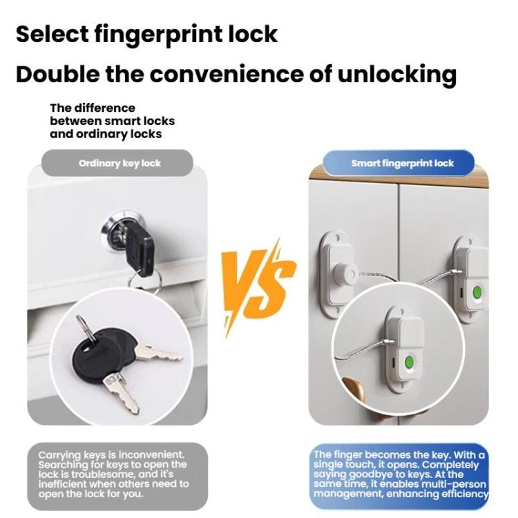 Fingerprint Child Safety Lock Window Fridge Positioner Restrictor
