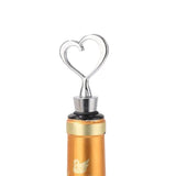 2pcs Heart-Shaped Wine Stopper And Bottle Opener Set Wedding Gift Wineware Set, Zinc Alloy
