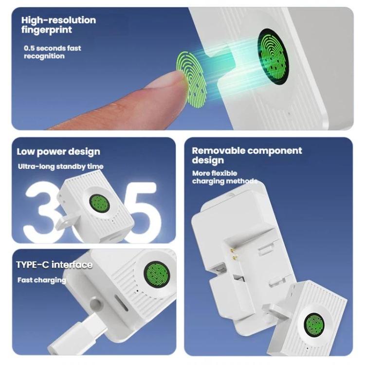 Smart Fingerprint Chain Lock with Electronic Key Child & Pet Safety Window Restrictor