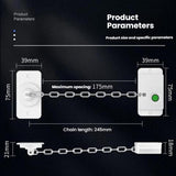 Smart Fingerprint Chain Lock with Electronic Key Child & Pet Safety Window Restrictor
