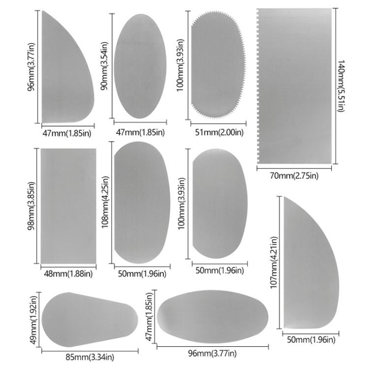 10pcs /Set Polymer Clay Sculpting Scrapers Trimming Knives