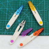 10pcs Household Cross Stitch Clothing Thread Transparent Cover Scissors, Purple, Yellow, Blue, Red