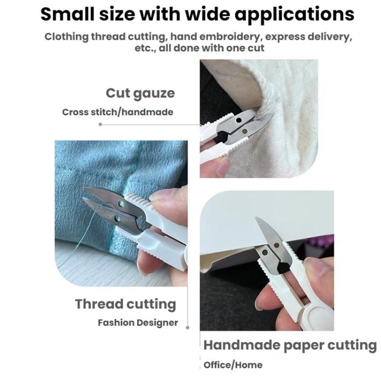 10pcs Household Cross Stitch Clothing Thread Transparent Cover Scissors, Purple, Yellow, Blue, Red