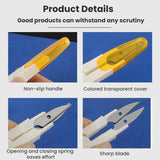 10pcs Household Cross Stitch Clothing Thread Transparent Cover Scissors, Purple, Yellow, Blue, Red