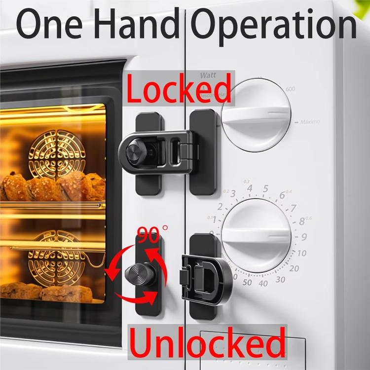 2pcs Child Proof Refrigerator Lock No-Drill Anti-Pinch Baby Safety Lock