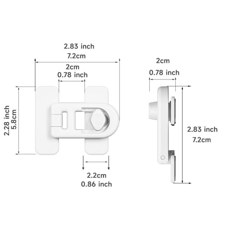 2pcs Child Proof Refrigerator Lock No-Drill Anti-Pinch Baby Safety Lock