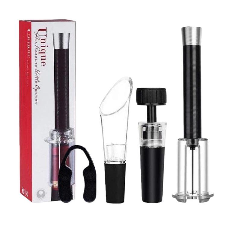 4pcs Wine Air Pressure Bottle Opener Wine Vacuum Cylinder Opener, Plastic, Aluminum Alloy