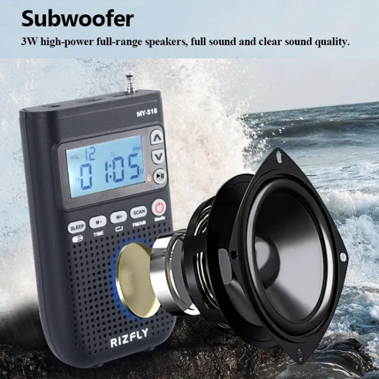 RIZFLY MY518 Portable FM/AM 2-Band Bluetooth Transmitter Radio