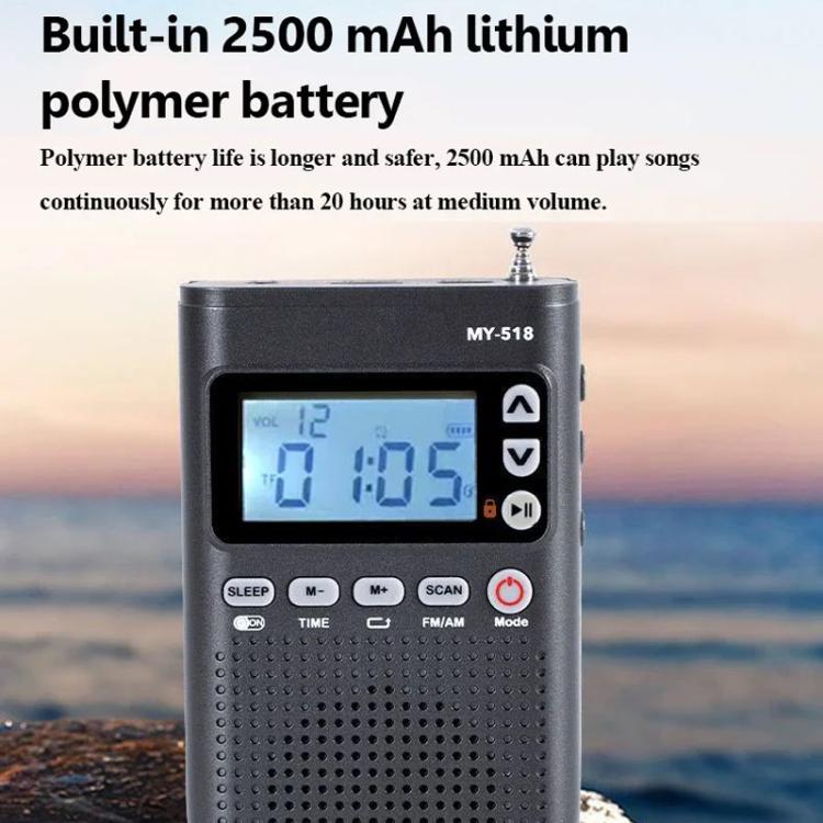 RIZFLY MY518 Portable FM/AM 2-Band Bluetooth Transmitter Radio