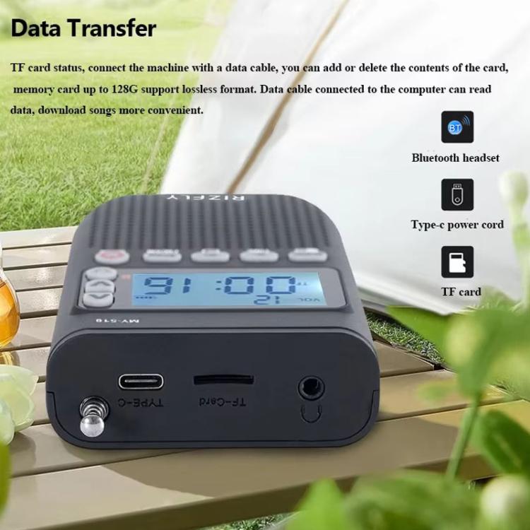 RIZFLY MY518 Portable FM/AM 2-Band Bluetooth Transmitter Radio