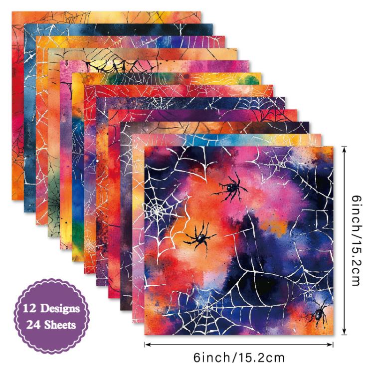 R2547 6 Inch 24 Sheets DIY Photo Album Journal Scrapbook Paper Single-Sided Patterned Background Paper