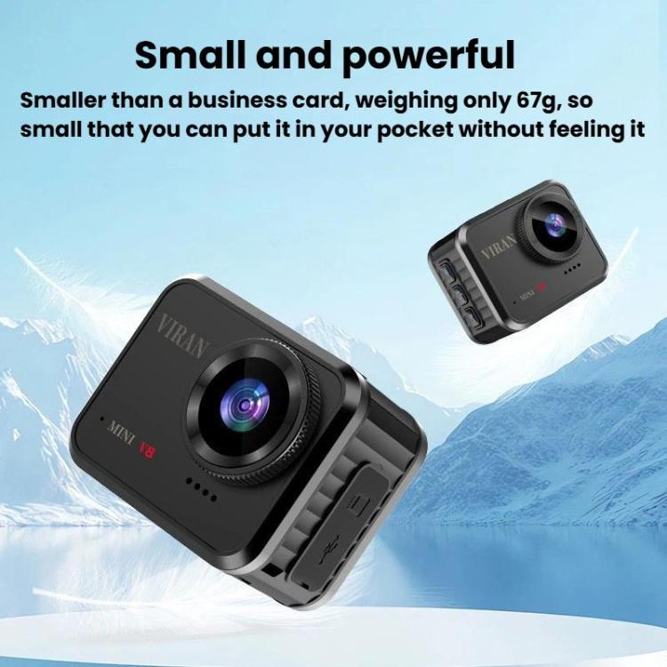 VIRAN Mini V8 Portable HD Action Camera Cycling Outdoor Dashboard Camera, Mini V8