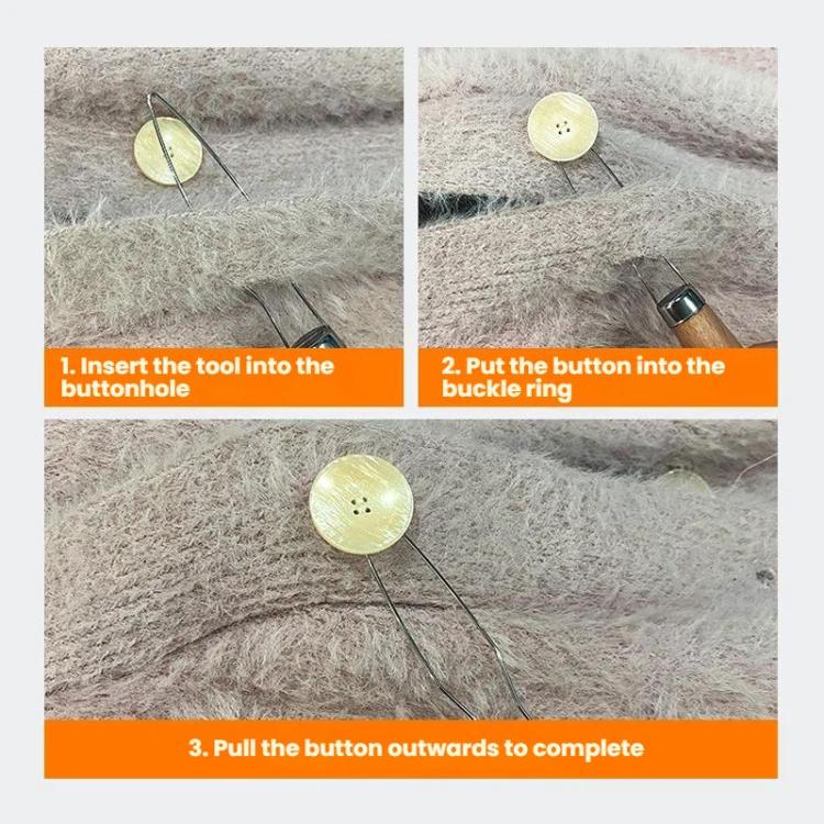 10pcs Clothing Button Quick Threader Manual DIY Tool