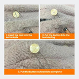 10pcs Clothing Button Quick Threader Manual DIY Tool