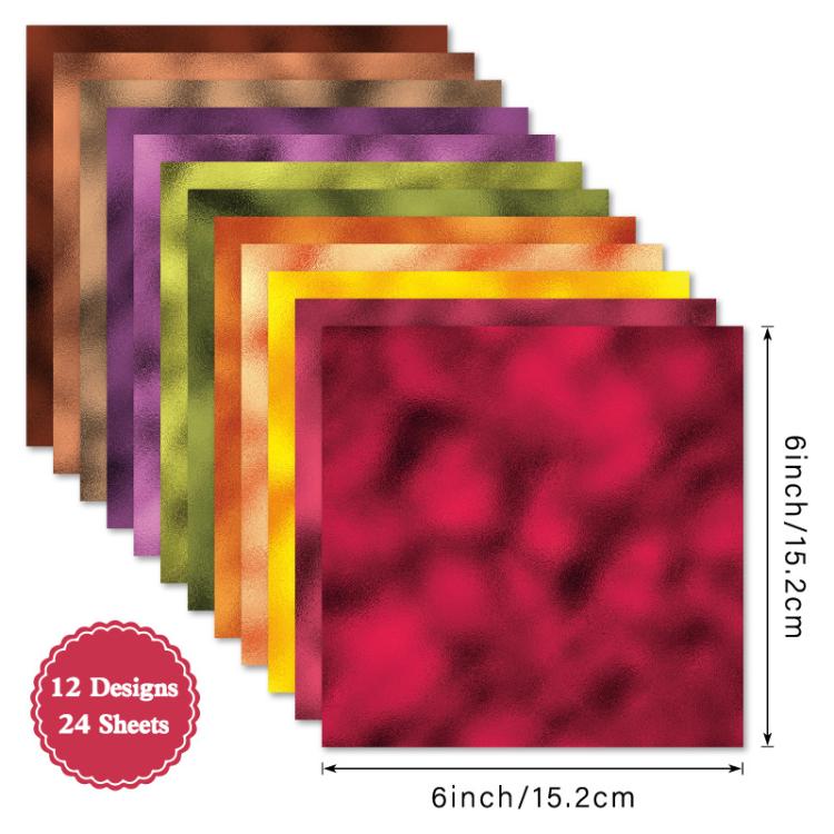 R2404A 6 Inch 24 Sheets DIY Photo Album Journal Scrapbook Paper Single-Sided Patterned Background Paper