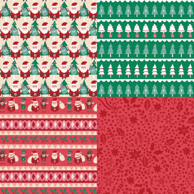 R2546 6 Inch 24 Sheets Christmas Journal Scrapbook Paper Single-Sided Patterned Background Paper