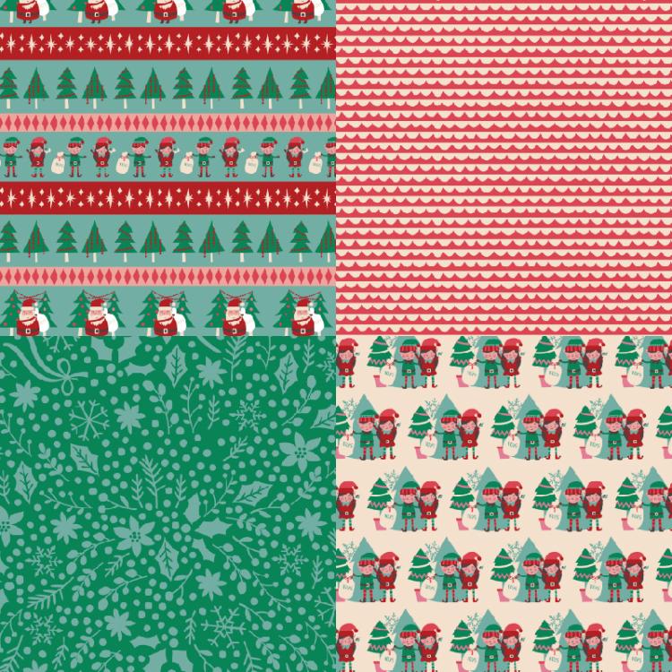R2546 6 Inch 24 Sheets Christmas Journal Scrapbook Paper Single-Sided Patterned Background Paper