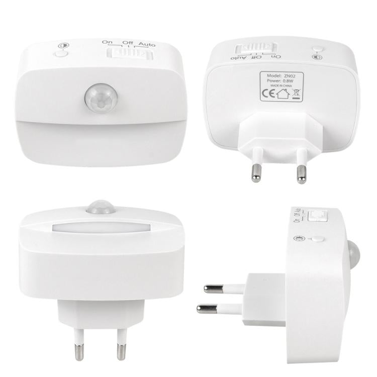 Smart Motion Sensor Night Light 3 Color Temperatures Plug-in Light for Bedroom, Hallway, Stairs, EU Plug, US Plug