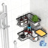 Punch-Free Bathroom Wall-Mounted Shower Gel Storage Rack