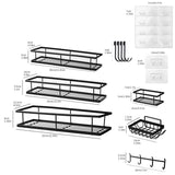 Wall-mounted Punch-free Bathroom Toiletry Storage Rack