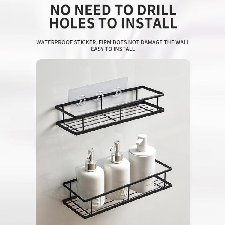 Wall-mounted Punch-free Bathroom Toiletry Storage Rack