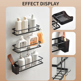 Wall-mounted Punch-free Bathroom Toiletry Storage Rack