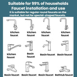 Universal Faucet Extender Kitchen Splash-Proof Faucet Rotatable Aerator Nozzle, U-Shaped Dual Mode, U-Shaped Single Mode, U-Shaped Dual Mode With Accessories, U-Shaped Single Mode With Accessories, Full Alloy Dual Mode, Full Alloy Single Mode          ...