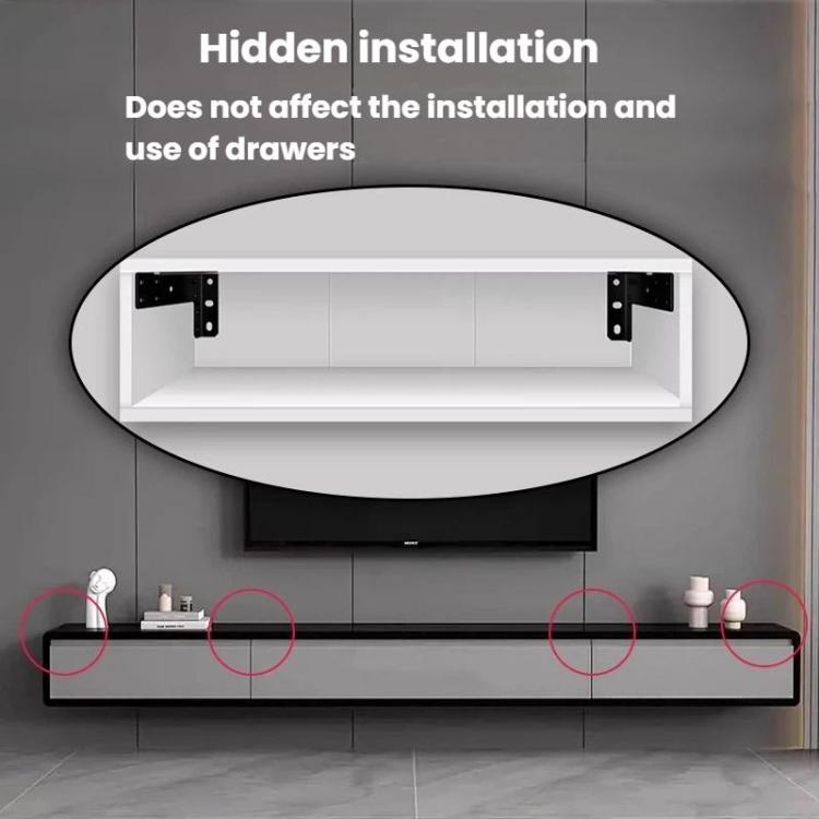 2pcs Floating Stand Support Bracket Desk Support Bracket Wall-Mounted Floating Bracket, Black 222mm, Black 282mm, Black 312mm, Black 352mm, Black 432mm, Stainless Steel 222mm, Stainless Steel 282mm, Stainless Steel 312mm, Stainless Steel 352mm         ...