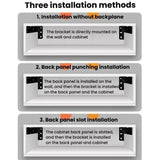 2pcs Floating Stand Support Bracket Desk Support Bracket Wall-Mounted Floating Bracket, Black 222mm, Black 282mm, Black 312mm, Black 352mm, Black 432mm, Stainless Steel 222mm, Stainless Steel 282mm, Stainless Steel 312mm, Stainless Steel 352mm         ...