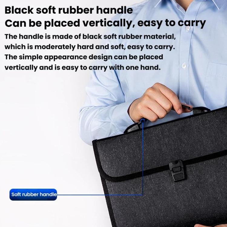 Deli 5232 A4 Accordion Bag Office Handbag 13 Compartment Folder Document Storage Bag