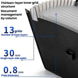 Deli 5232 A4 Accordion Bag Office Handbag 13 Compartment Folder Document Storage Bag