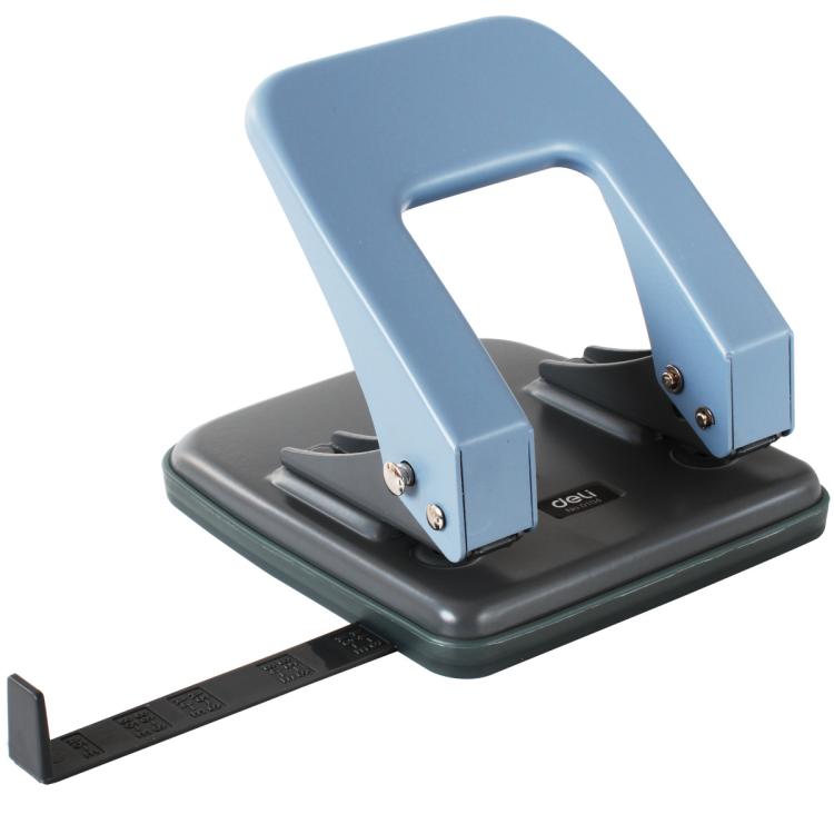 Deli 0104 Two Holes Punch With Ruler Lever Positioning 6mm Punch For 35 Pages