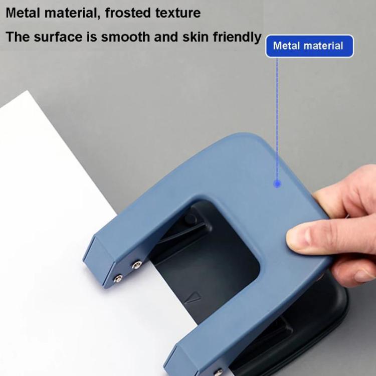 Deli 0104 Two Holes Punch With Ruler Lever Positioning 6mm Punch For 35 Pages
