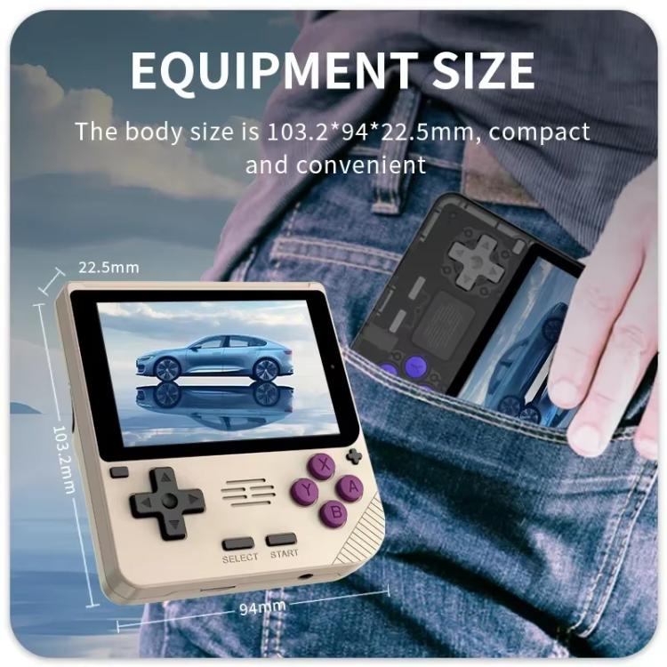 POWKIDDY V10 Retro Handheld Game Console 3.5-inch IPS OCA Full Fit, Quad-Core Cortex-A35 1.5GHz, 64G, 128G