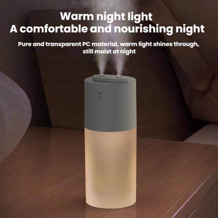 Portable Dual-Spray Humidifier With USB Night Light