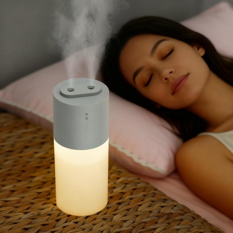 Portable Dual-Spray Humidifier With USB Night Light