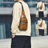 WEIXIER X463 Men Minimalist Chest Bag Lightweight Waterproof Crossbody Bag